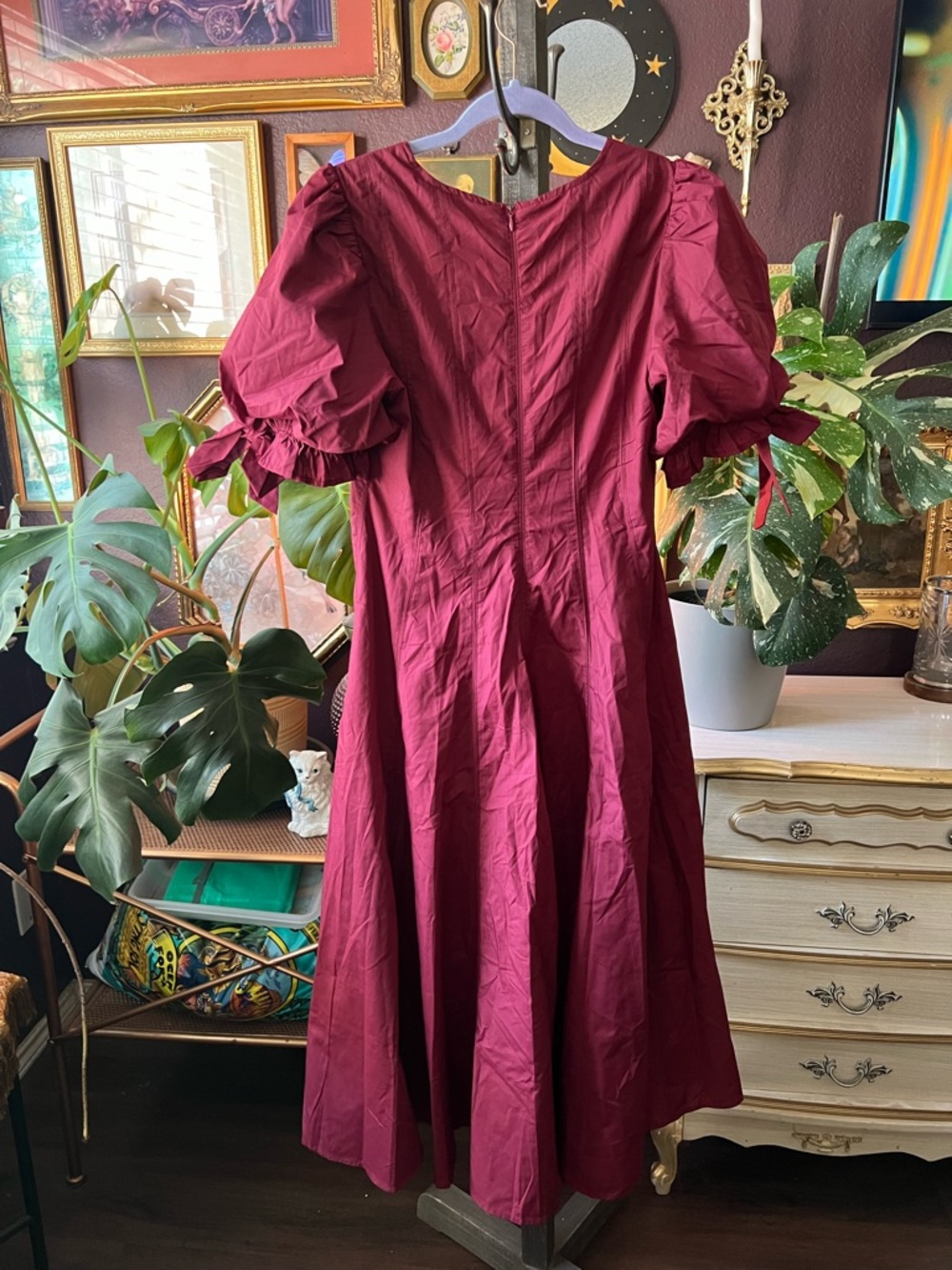 Entro Burgundy Dress Size Medium - Picture 6 of 12